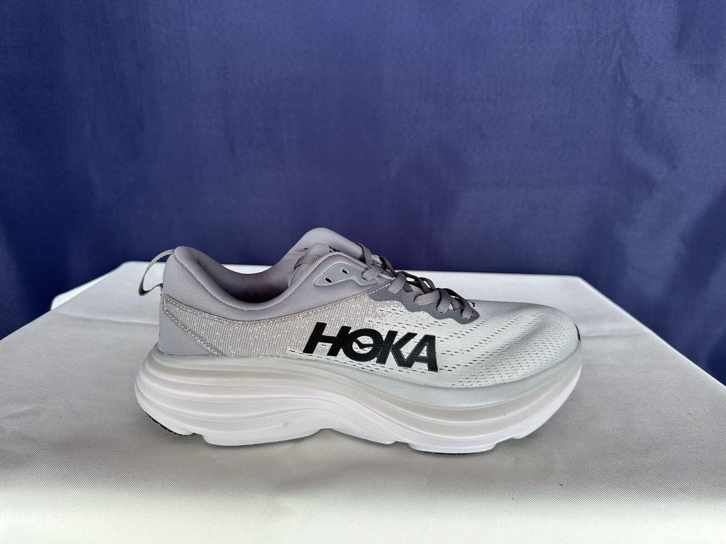 Size 10D - Hoka Men Bondi 8 Sharkskin Harbor Mist Sneakers