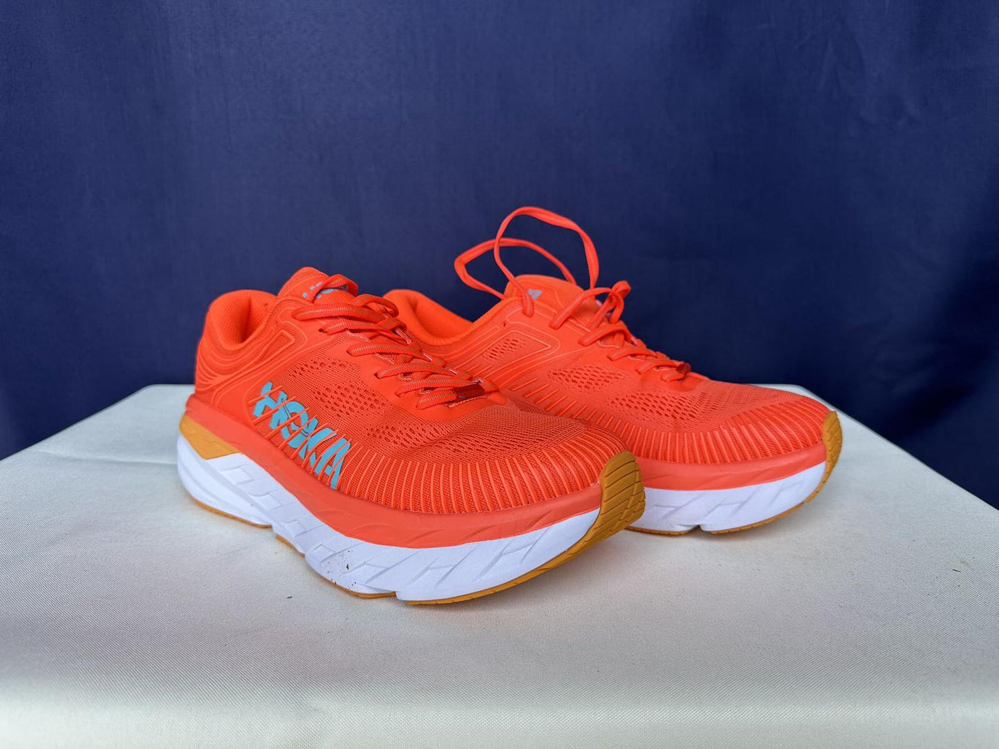 Size 10B- Hoka Women Bondi 7 Camellia/Coastal Shade Sneakers