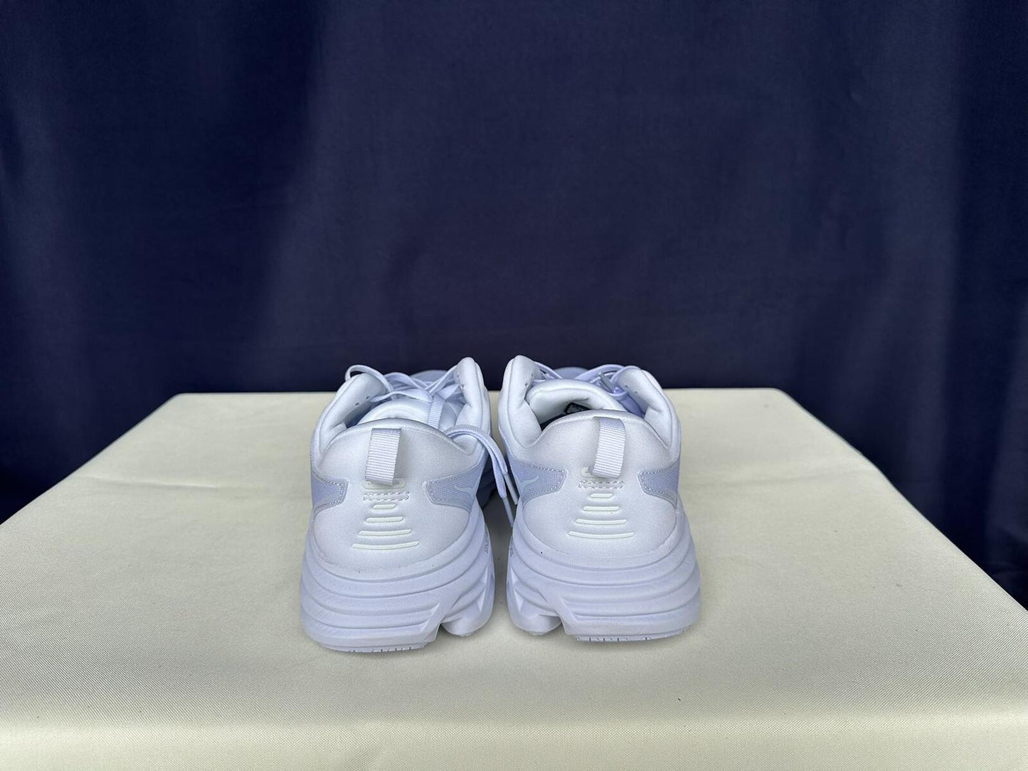 Size 10.5D- Hoka Men Bondi 8 White White Sneakers Shoes
