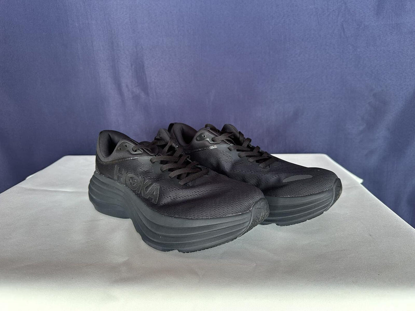 Size 10.5B - Hoka Women Bondi 8 Black Running Shoes Sneakers