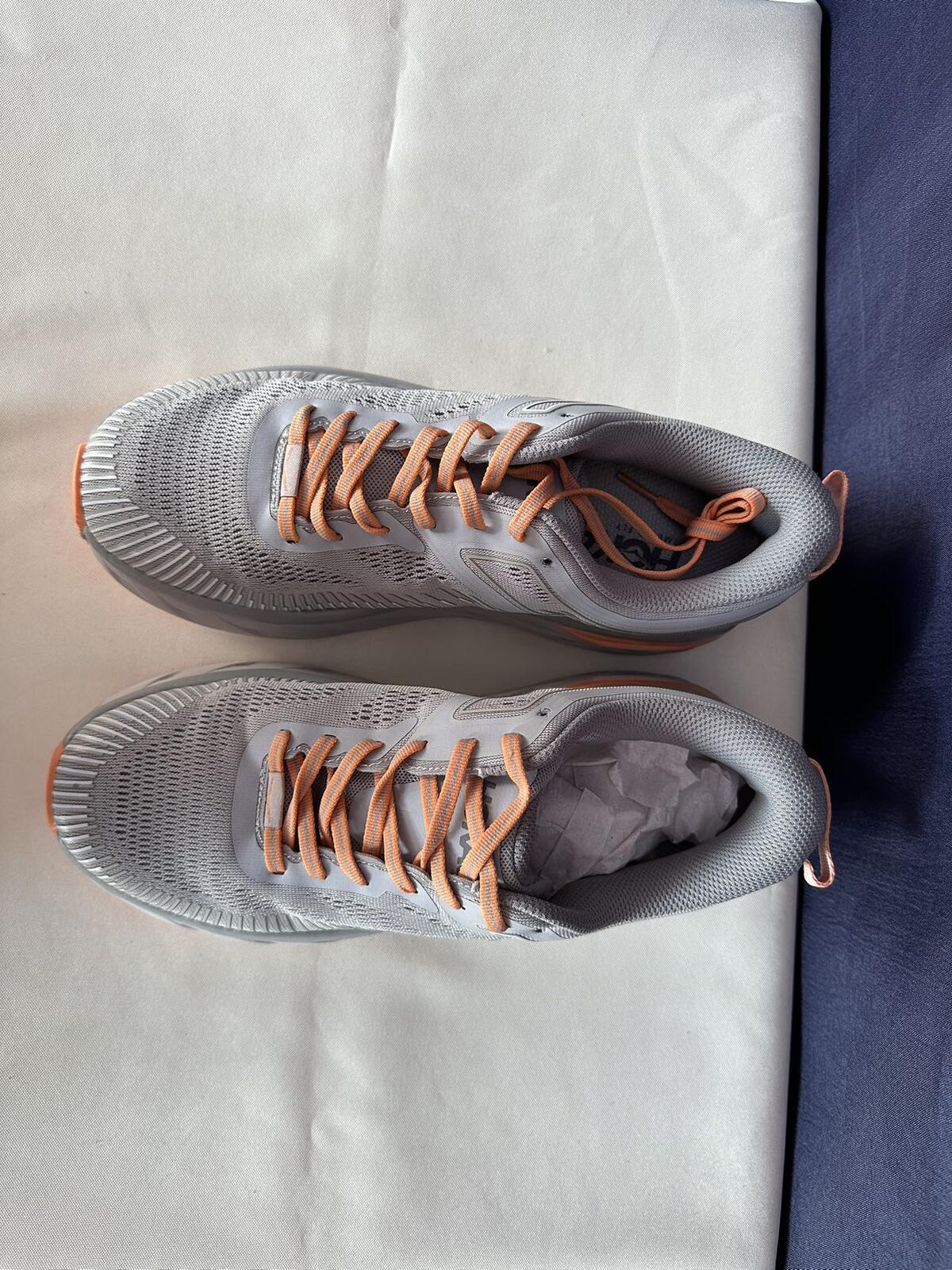 Size 9.5 - Hoka Women Bondi 7 Harbor Mist Sharkskin Sneakers