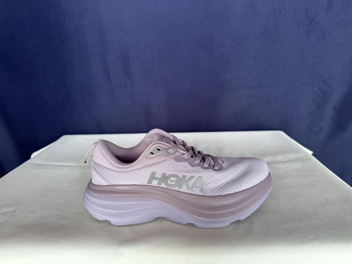 Size 6.5B - Hoka Women Bondi 8 Lilac Marble/Elderberry Sneakers