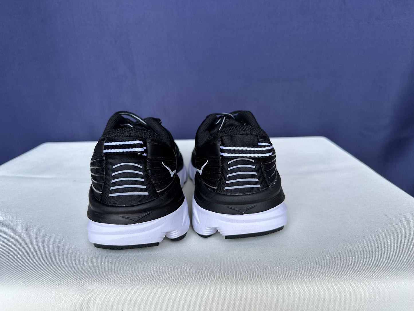 Size 8.5 - Hoka Women Bondi 7 Black White Running Shoes Sneaker