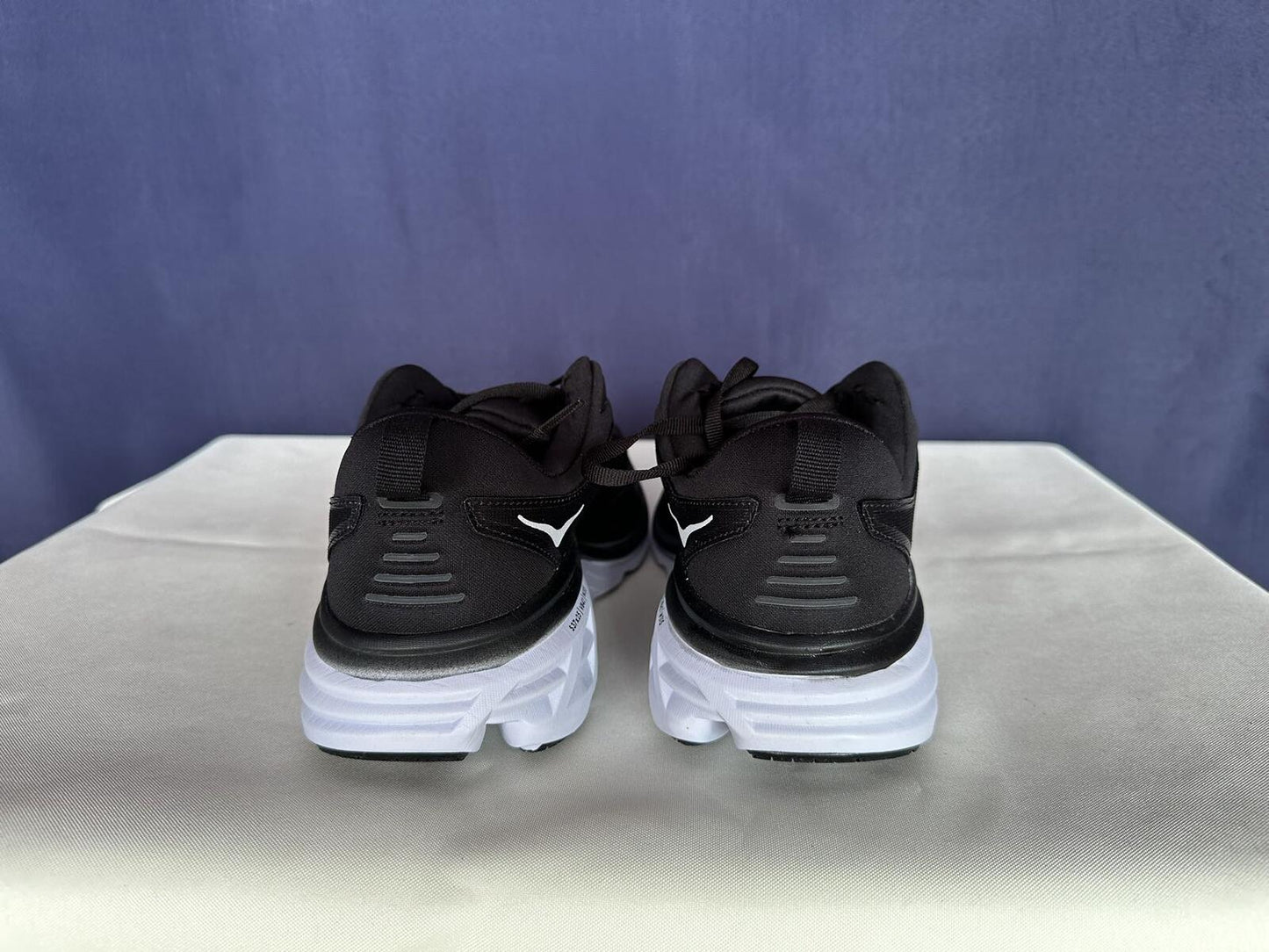 Size 9.5D - Hoka Men Bondi 8 Black/White Mens Sneakers Shoes