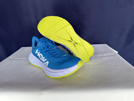 Size 9.5B - Hoka Women Carbon X 2 Diva Blue/Cirtus Sneakers Shoes