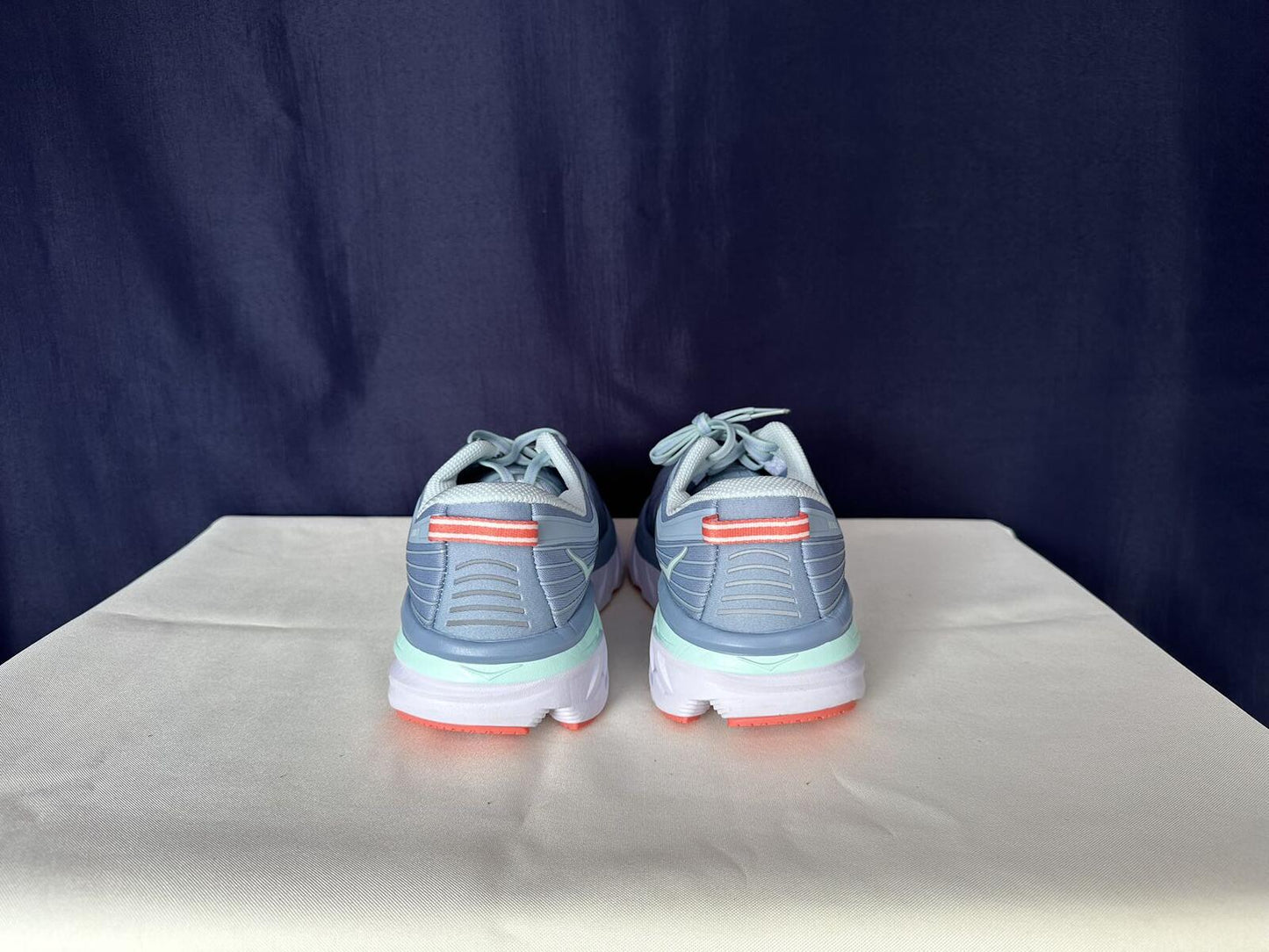 Size 11- Hoka Women Bondi 7 Blue Fog Blue Glass Sneakers