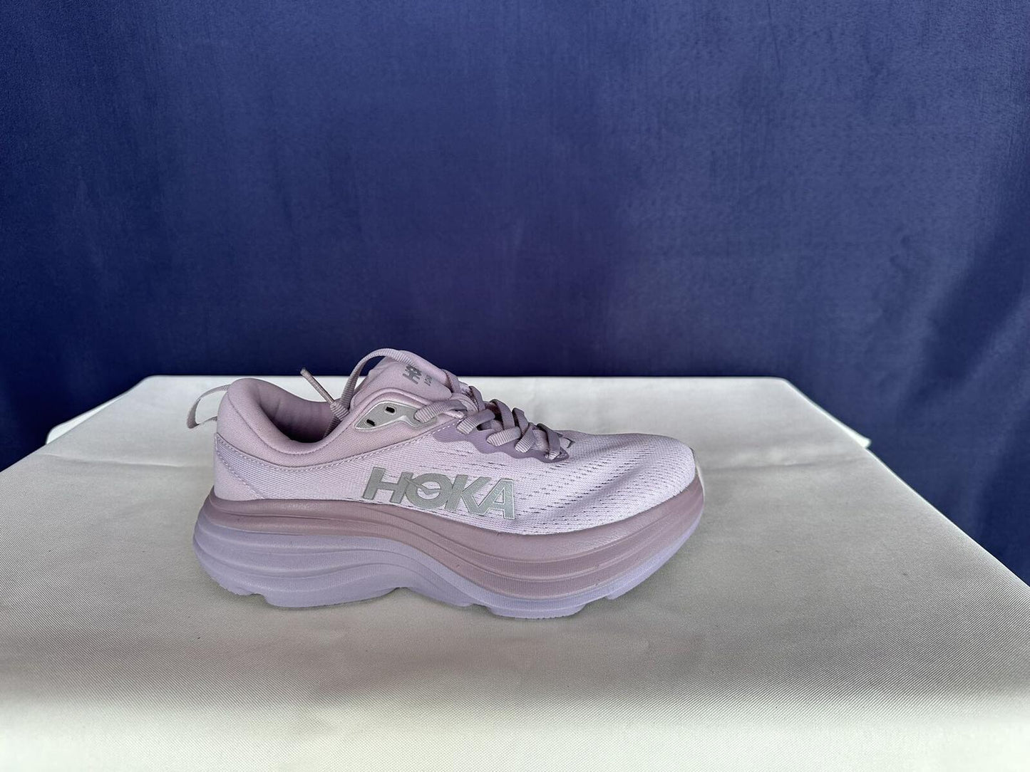 Size 6.5B - Hoka Women Bondi 8 Lilac Marble/Elderberry Sneakers