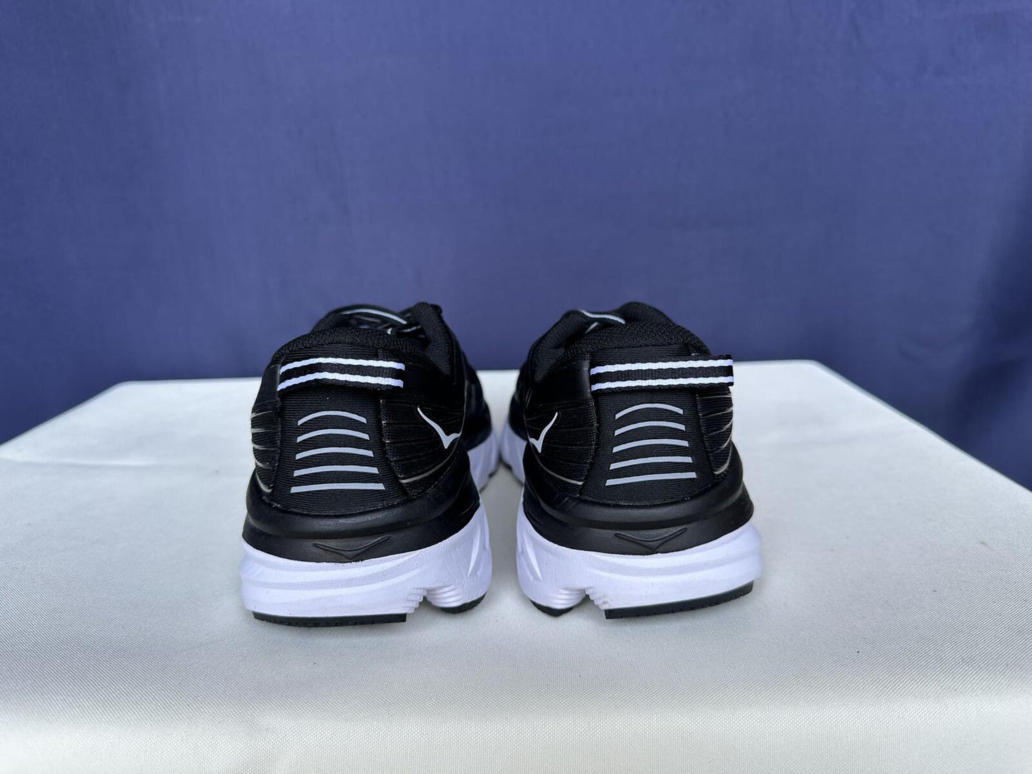 Size 8.5 - Hoka Women Bondi 7 Black White Running Shoes Sneaker