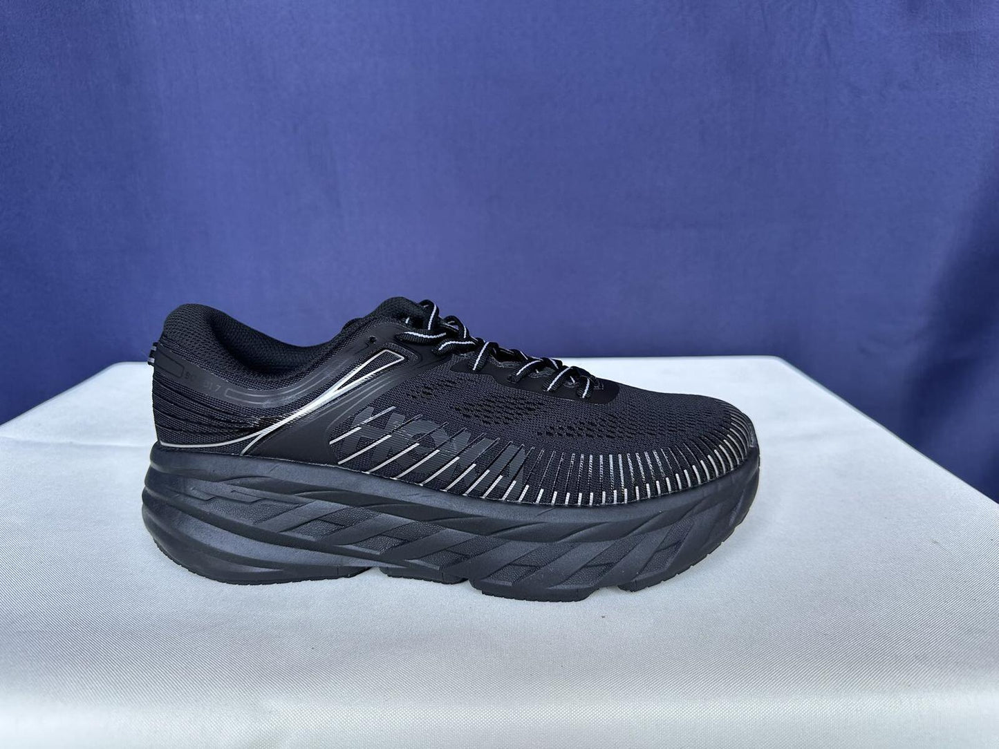 Size 9.5- Hoka Women Bondi 7 Black Black Running Shoes Sneakers