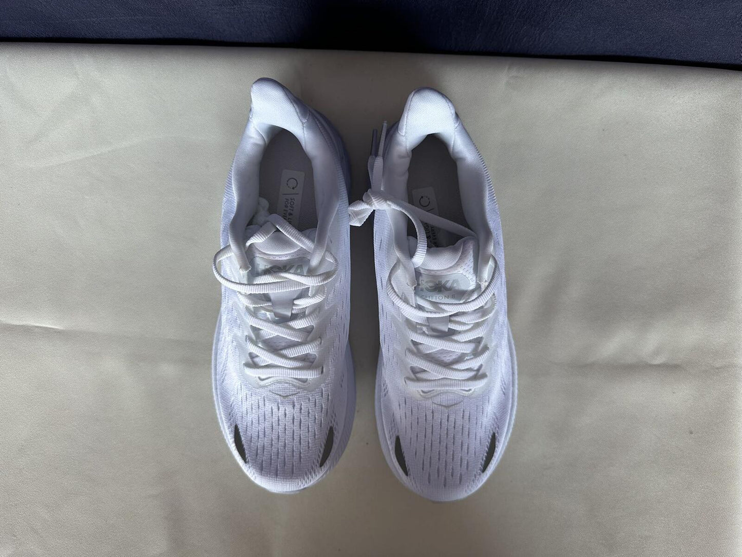 Size 6B - Hoka Women Clifton 8 White/White Run Sneakers Shoes