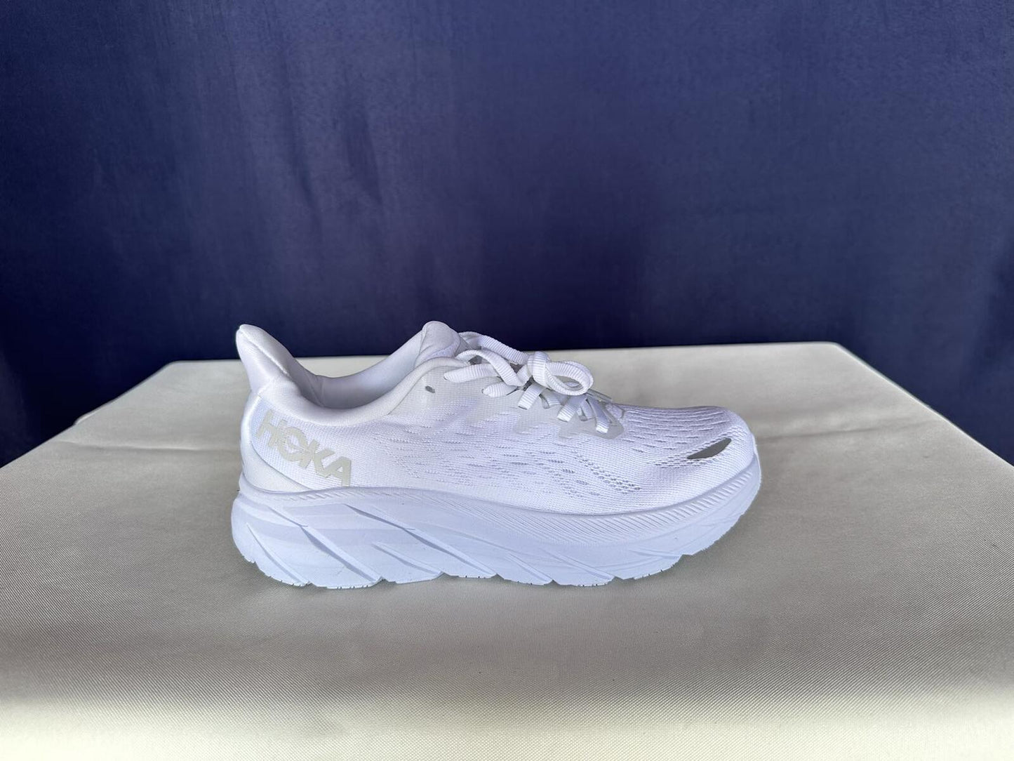Size 6B - Hoka Women Clifton 8 White/White Run Sneakers Shoes