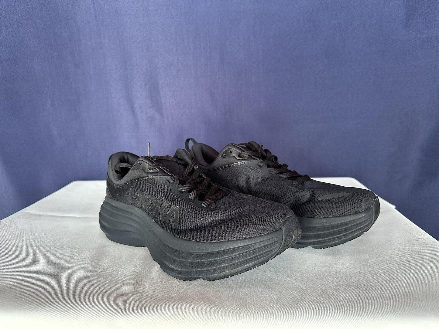 Size 10.5B - Hoka Women Bondi 8 Black Running Shoes Sneakers