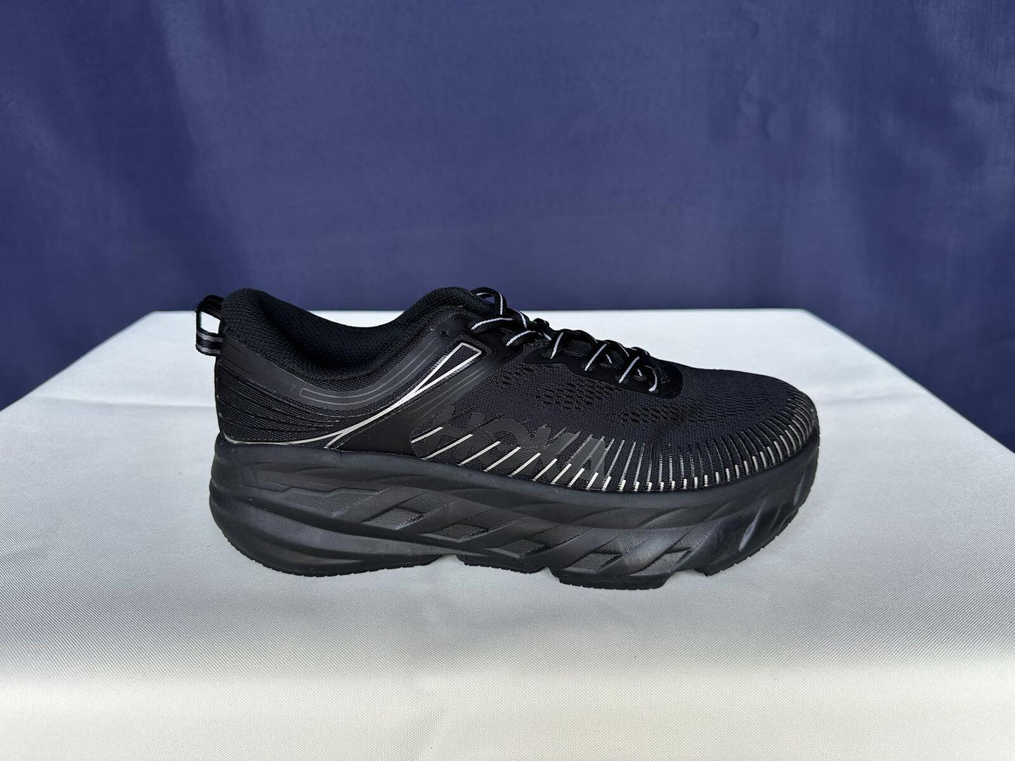 Size 9- Hoka Women Bondi 7 Black Black Running Shoes Sneakers