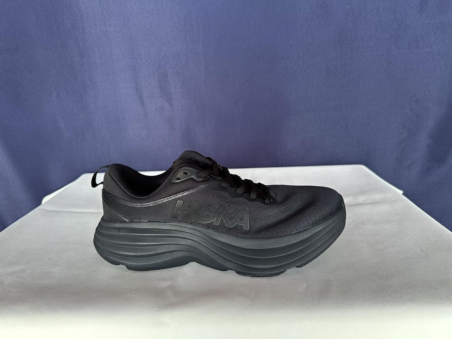 Size 10.5B - Hoka Women Bondi 8 Black Running Shoes Sneakers