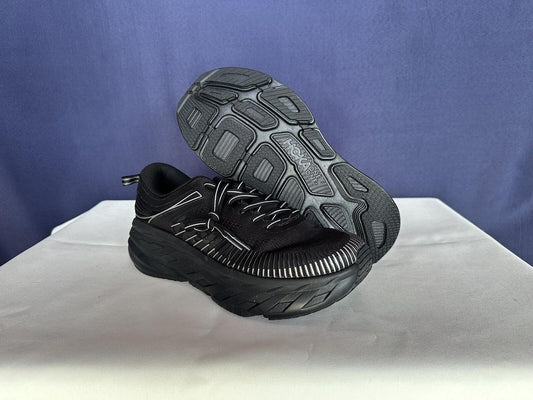 Size 10 - Hoka Women Bondi 7 Black Black Running Shoes Sneakers