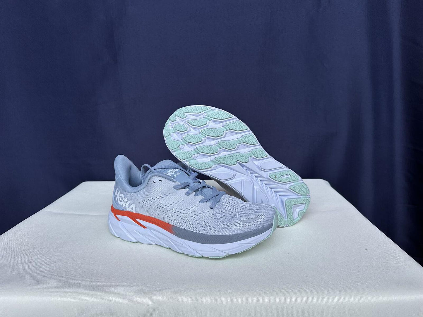Size 10B - Hoka Women Clifton 8 Blue Fog/Plein Air Sneakers