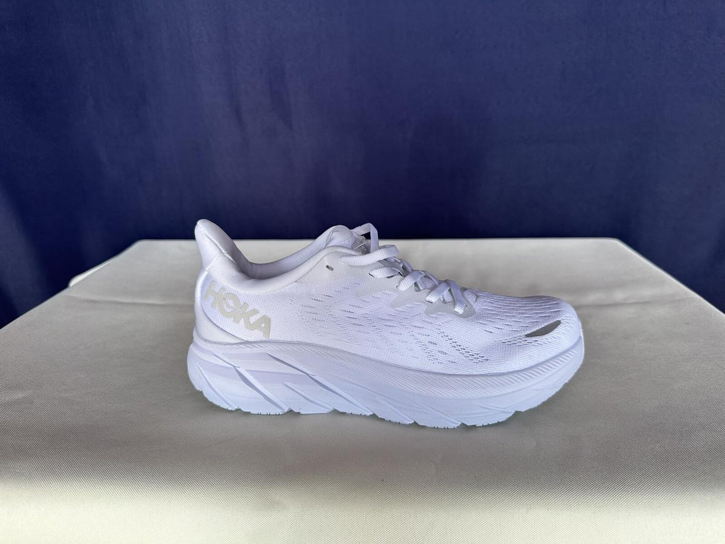 Size 6B - Hoka Women Clifton 8 White/White Run Sneakers Shoes