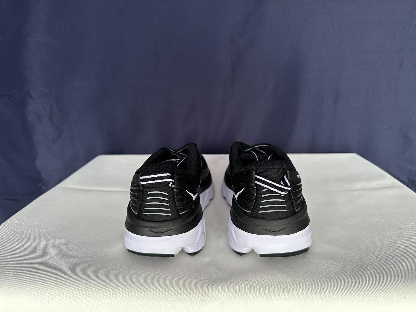 Size 7.5- Hoka Women Bondi 7 Black White Running Shoes Sneaker