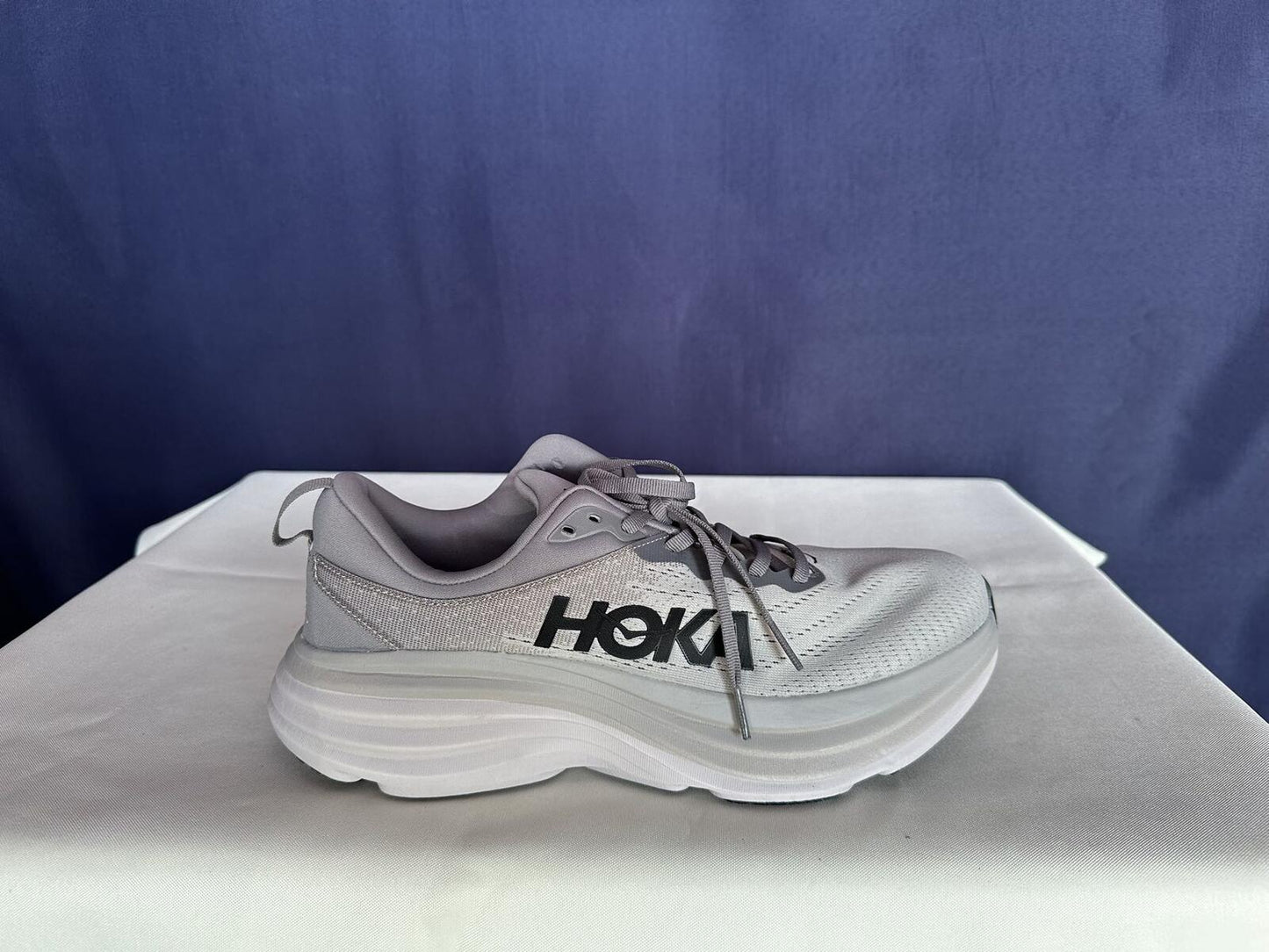 Size 10D - Hoka Men Bondi 8 Sharkskin Harbor Mist Sneakers