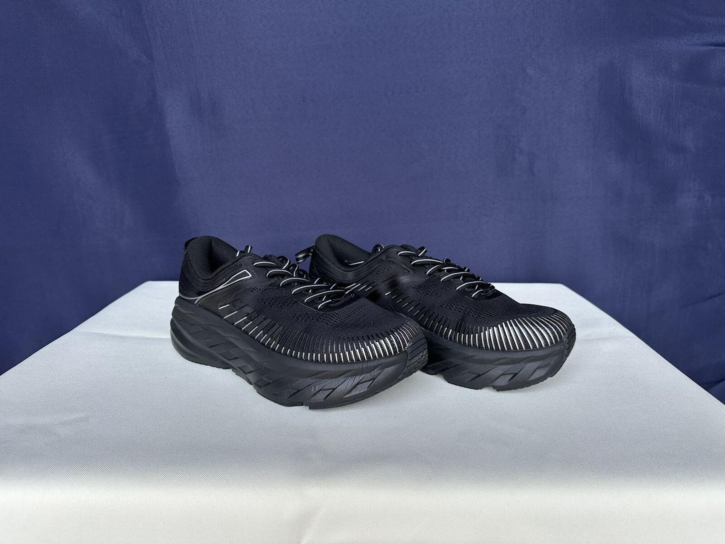 Size 9- Hoka Women Bondi 7 Black Black Running Shoes Sneakers