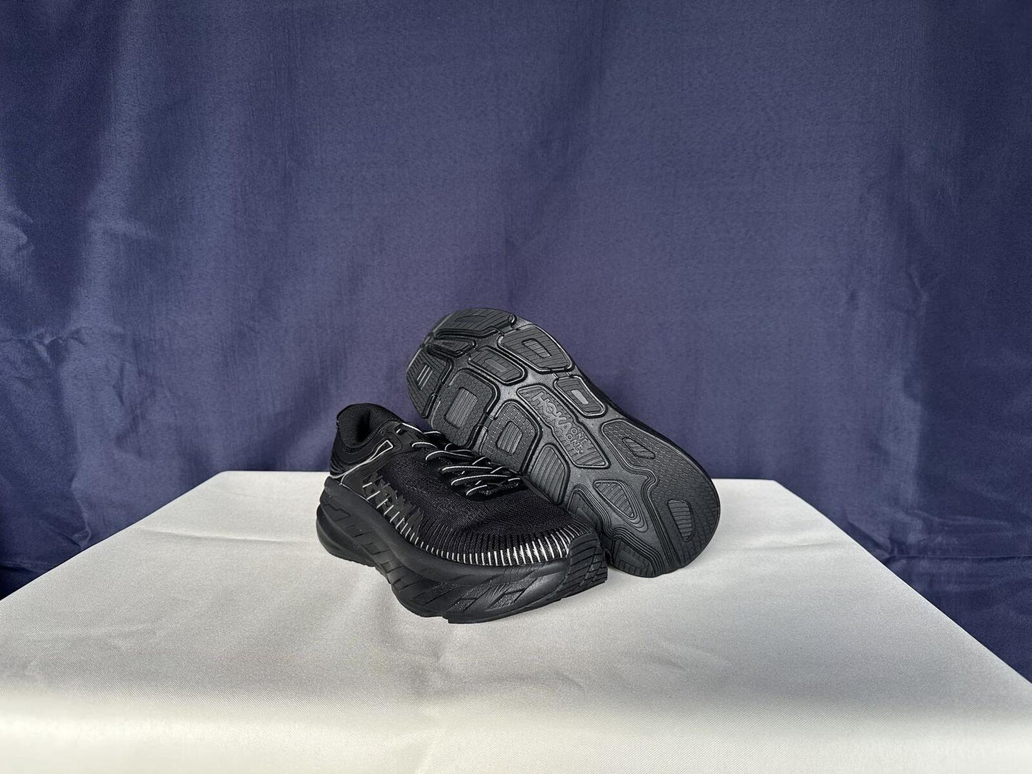Size 9- Hoka Women Bondi 7 Black Black Running Shoes Sneakers