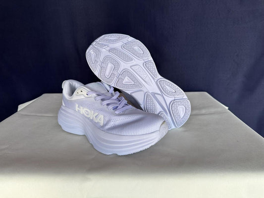 Size 8D - Hoka Men Bondi 8 White/White Mens Sneakers Shoes