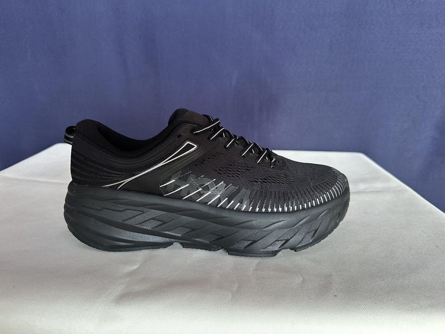 Size 8.5 - Hoka Men Bondi 7 Black Black Running Shoes Sneakers