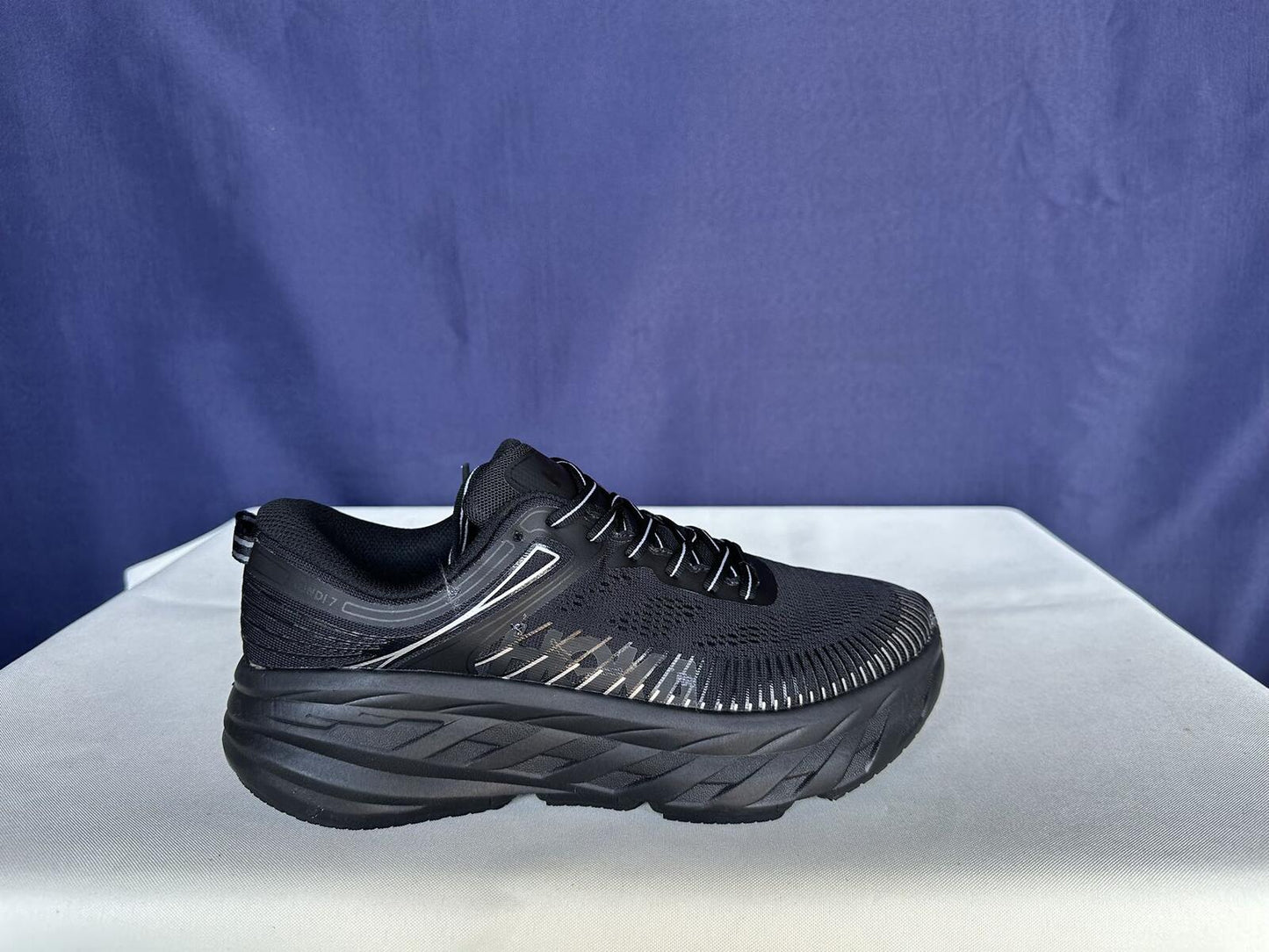 Size 8.5 - Hoka Men Bondi 7 Black Black Running Shoes Sneakers