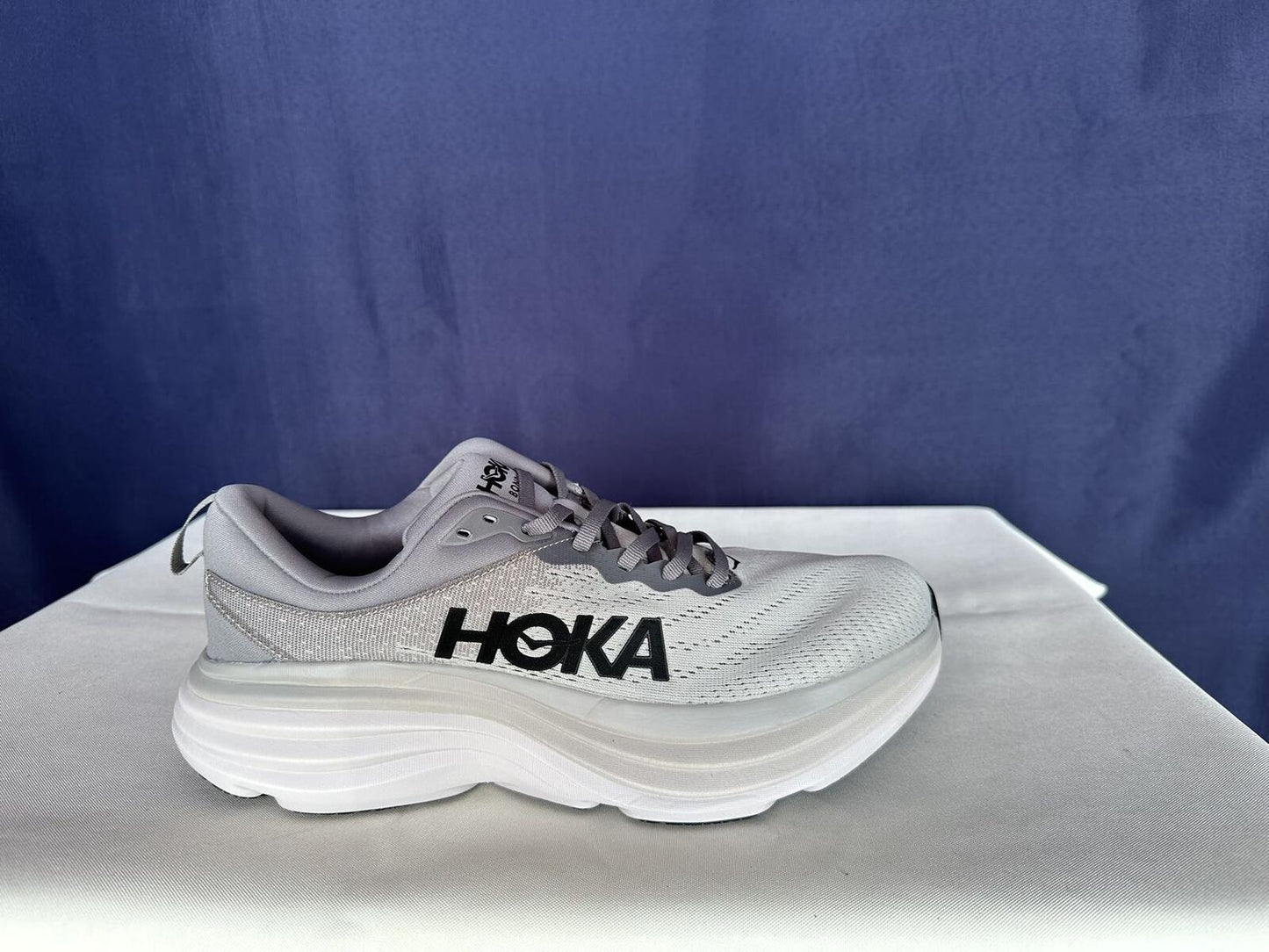 Size 10D - Hoka Men Bondi 8 Sharkskin Harbor Mist Sneakers