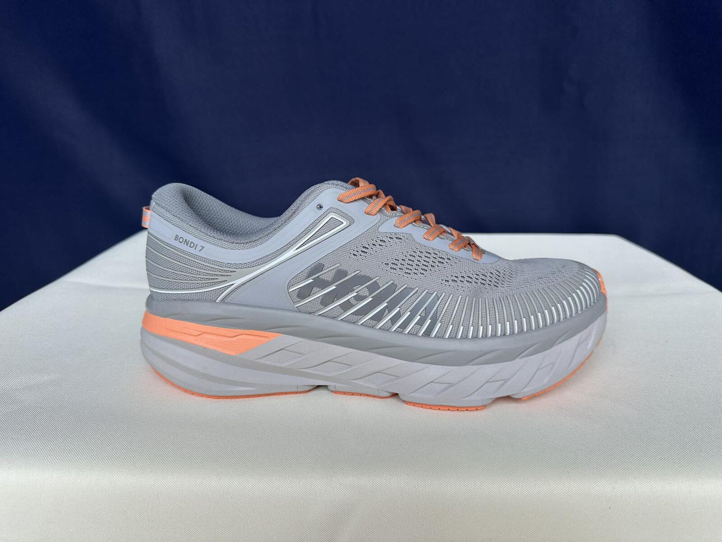 Size 10.5- Hoka Women Bondi 7 Harbor Mist Sharkskin Sneakers