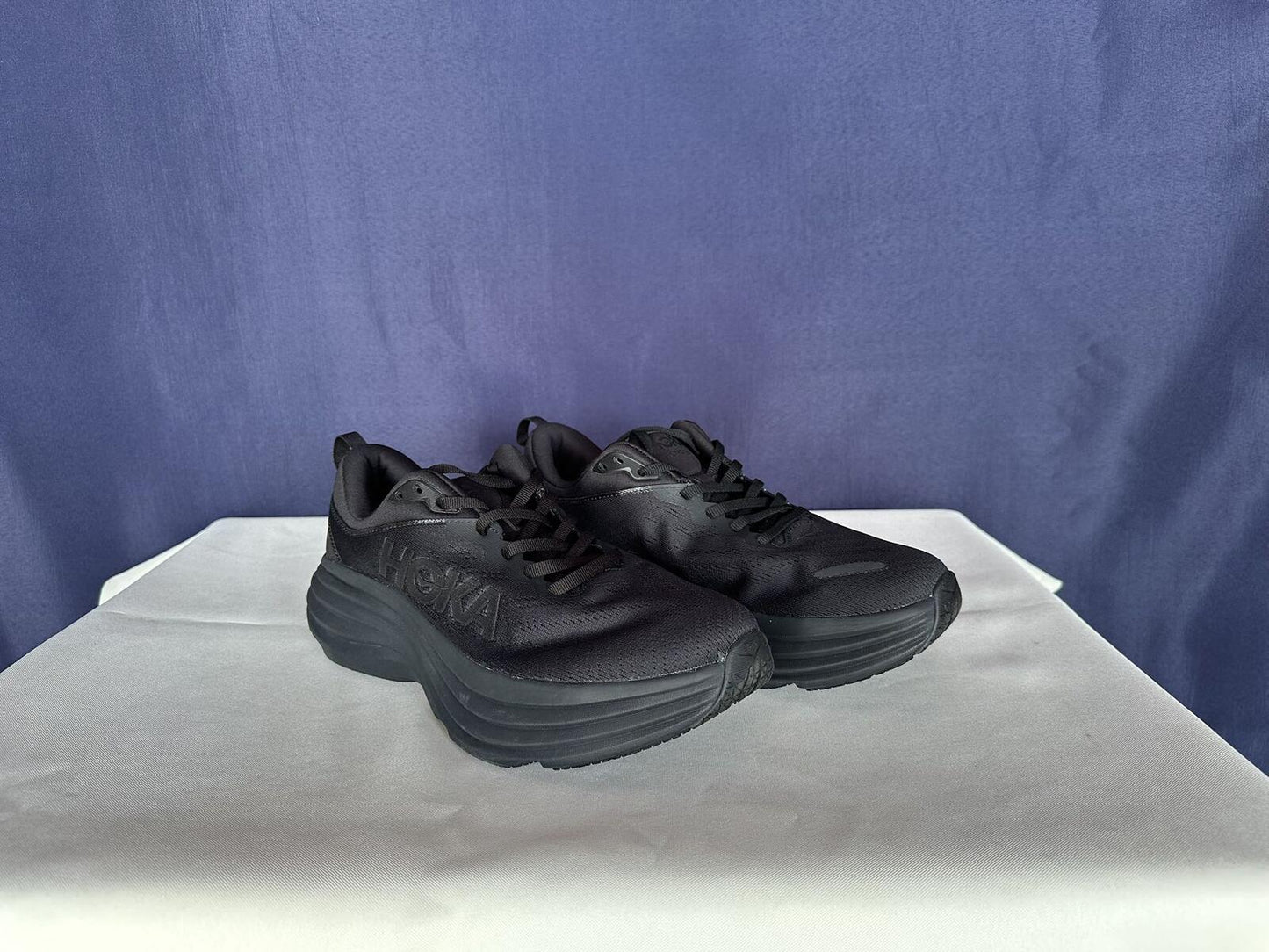 Size 10.5B - Hoka Women Bondi 8 Black Running Shoes Sneakers