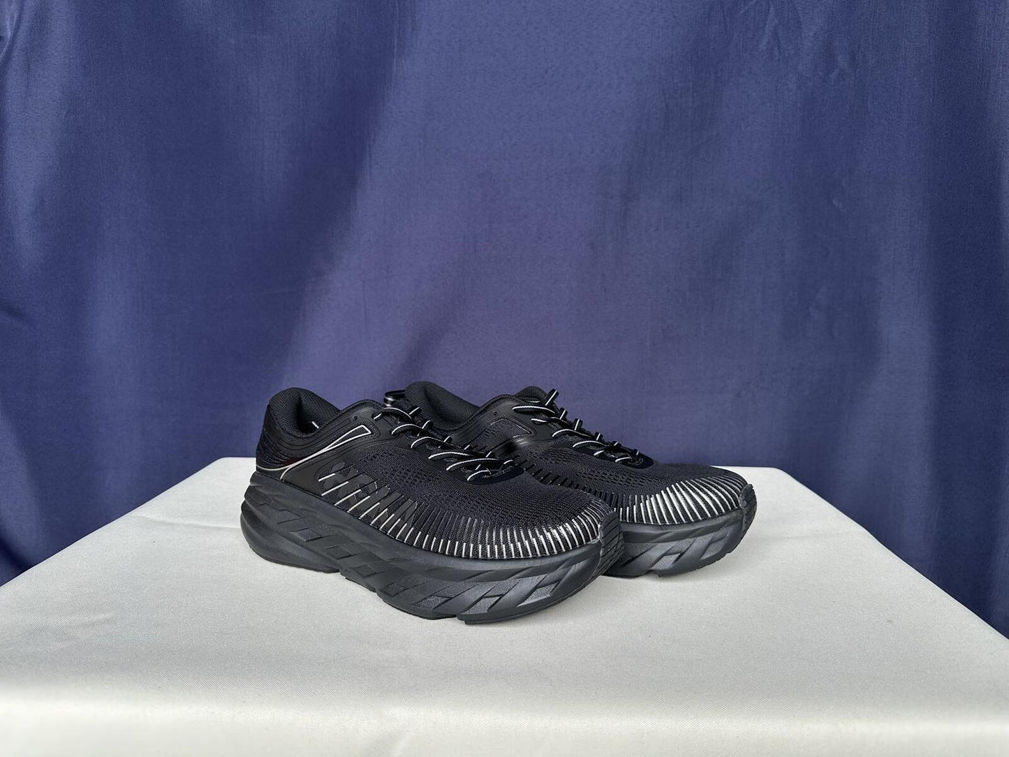 Size 11 - Hoka Women Bondi 7 Black Black Running Shoes Sneakers