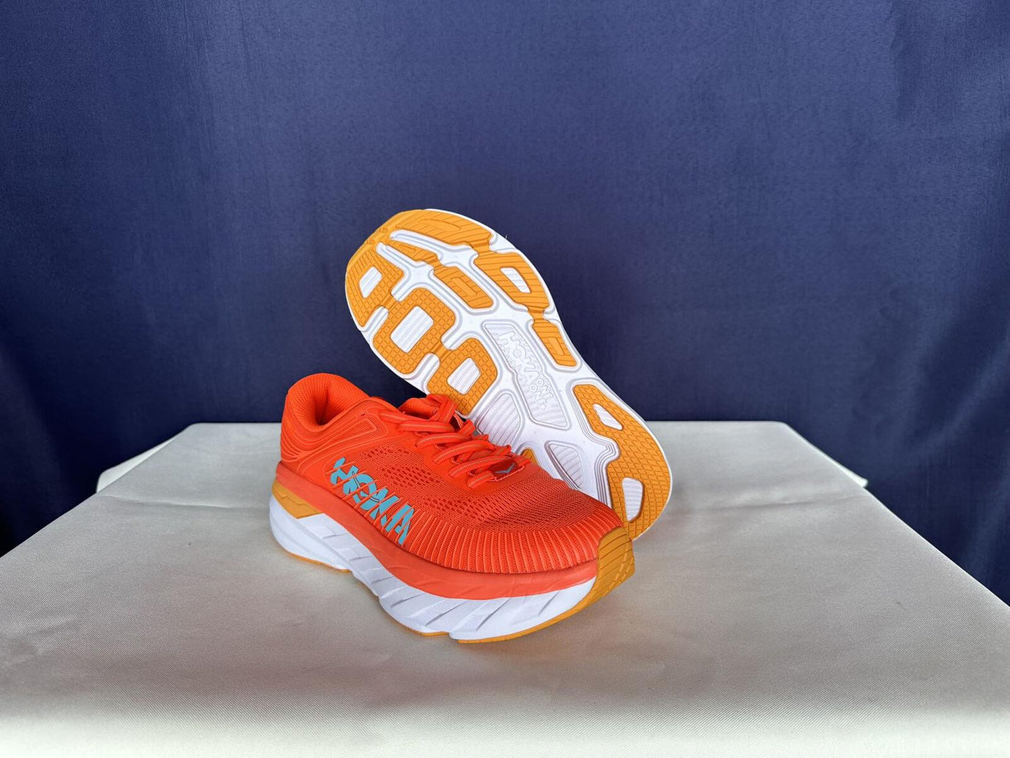 Size 8 - Hoka Women Bondi 7 Camellia/Coastal Shade Sneakers