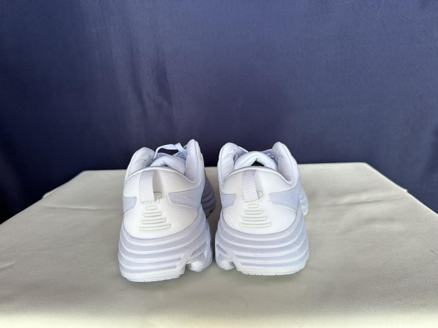 Size 9.5D - Hoka Men Bondi 8 White/White Mens Sneakers Shoes