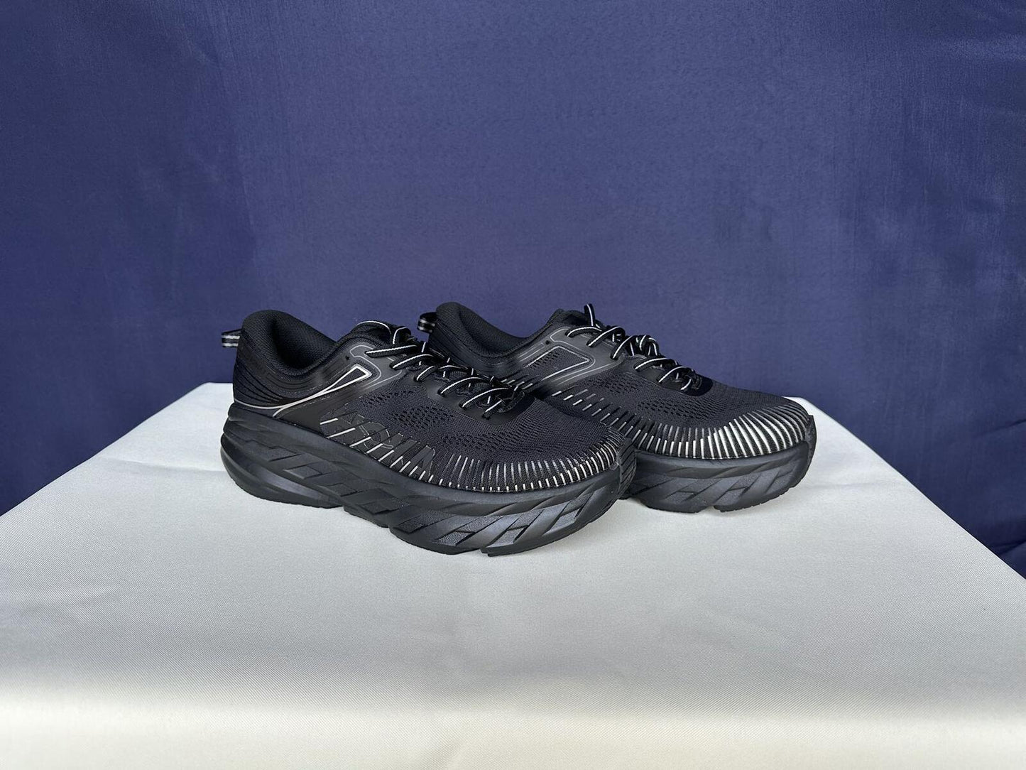 Size 11- Hoka Women Bondi 7 Black Black Running Shoes Sneakers