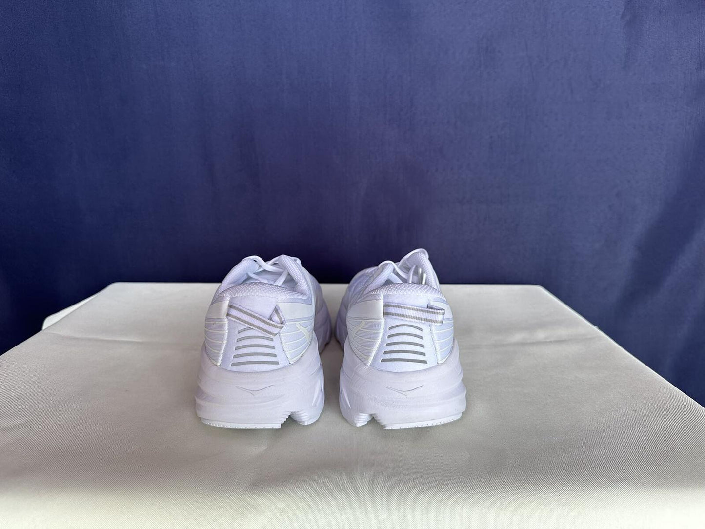Size 9 - Hoka Women Bondi 7 White White Trainer Sneakers Shoes
