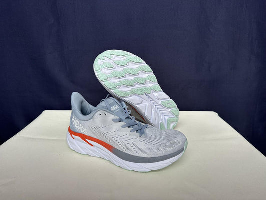 Size 10.5B- Hoka Women Clifton 8 Blue Fog/Plein Air Sneakers