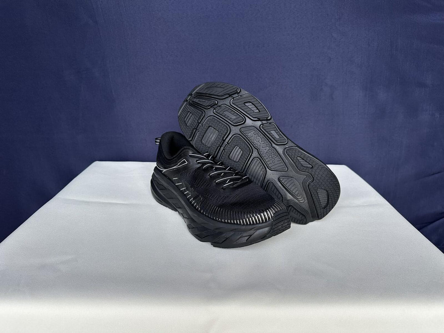 Size 11- Hoka Women Bondi 7 Black Black Running Shoes Sneakers