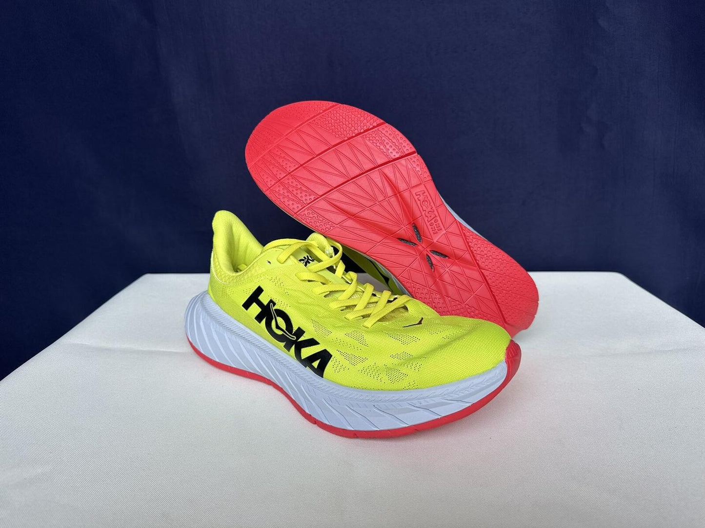 Size 8.5D-Hoka Men Carbon X 2 Evening Primrose Fiesta Sneakers