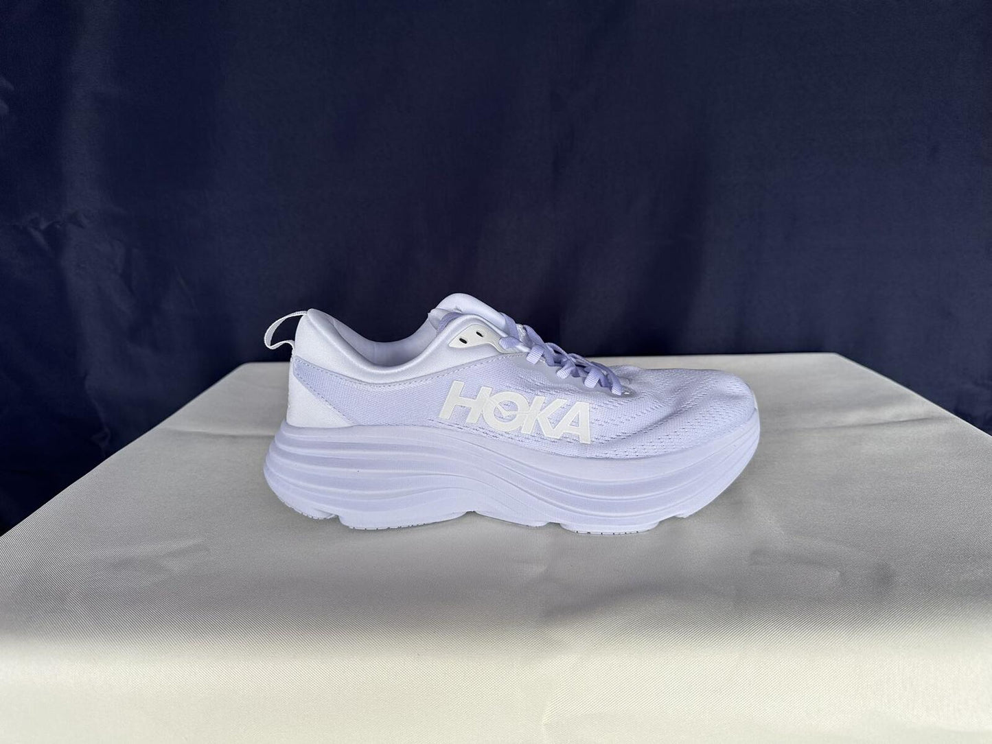 Size 8.5D- Hoka Men Bondi 8 White/White Mens Sneakers Shoes