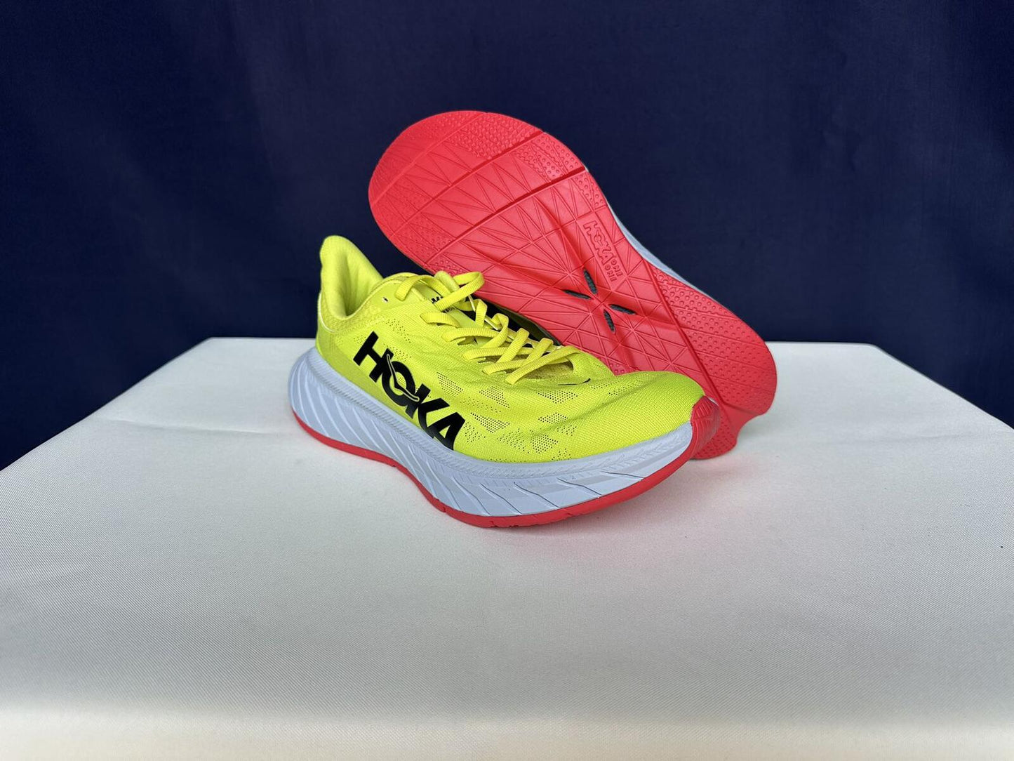 Size 8.5D-Hoka Men Carbon X 2 Evening Primrose Fiesta Sneakers