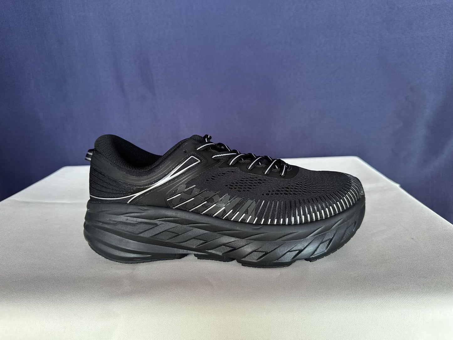 Size 10 - Hoka Women Bondi 7 Black Black Running Shoes Sneakers