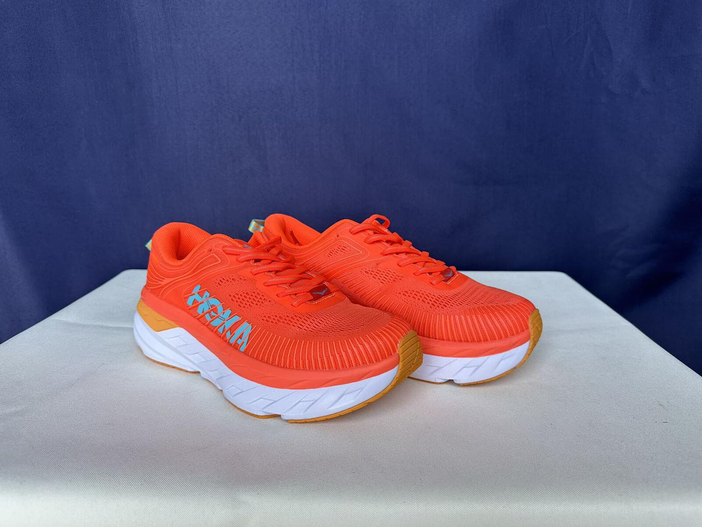 Size 9.5- Hoka Women Bondi 7 Camellia/Coastal Shade Sneakers