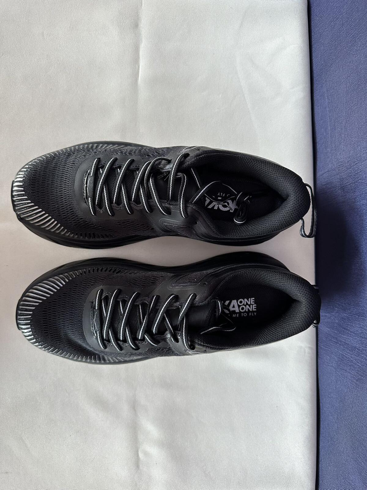 Size 10 - Hoka Women Bondi 7 Black Black Running Shoes Sneakers