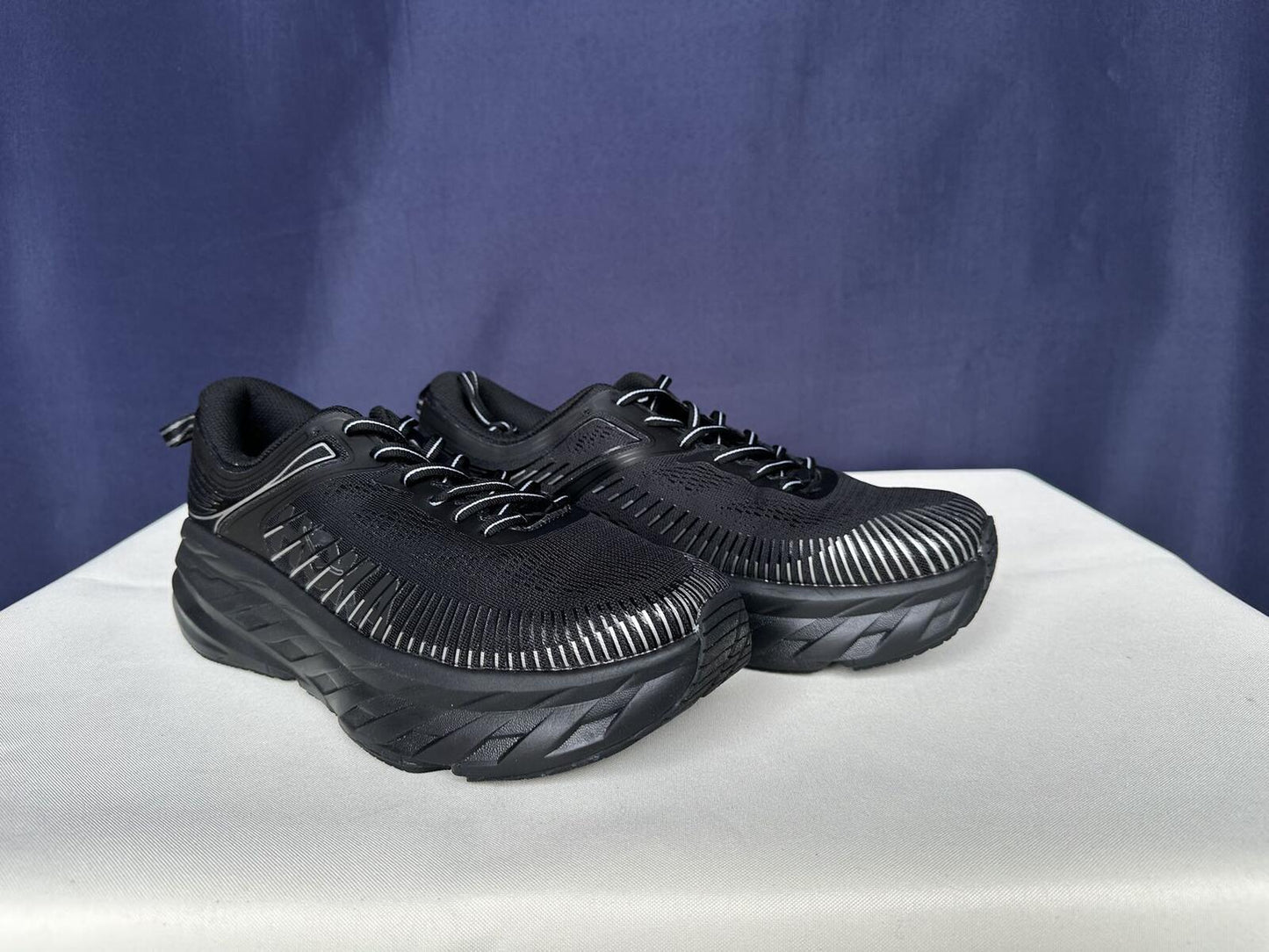 Size 10 - Hoka Women Bondi 7 Black Black Running Shoes Sneakers