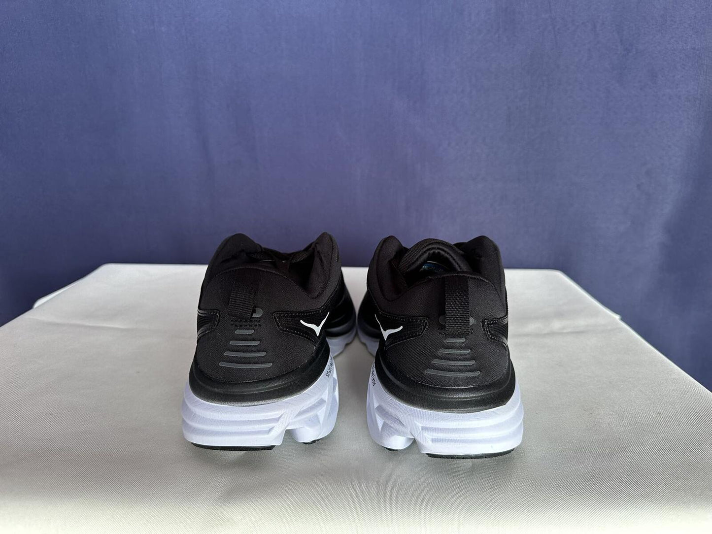 Size 9.5D - Hoka Men Bondi 8 Black/White Mens Sneakers Shoes