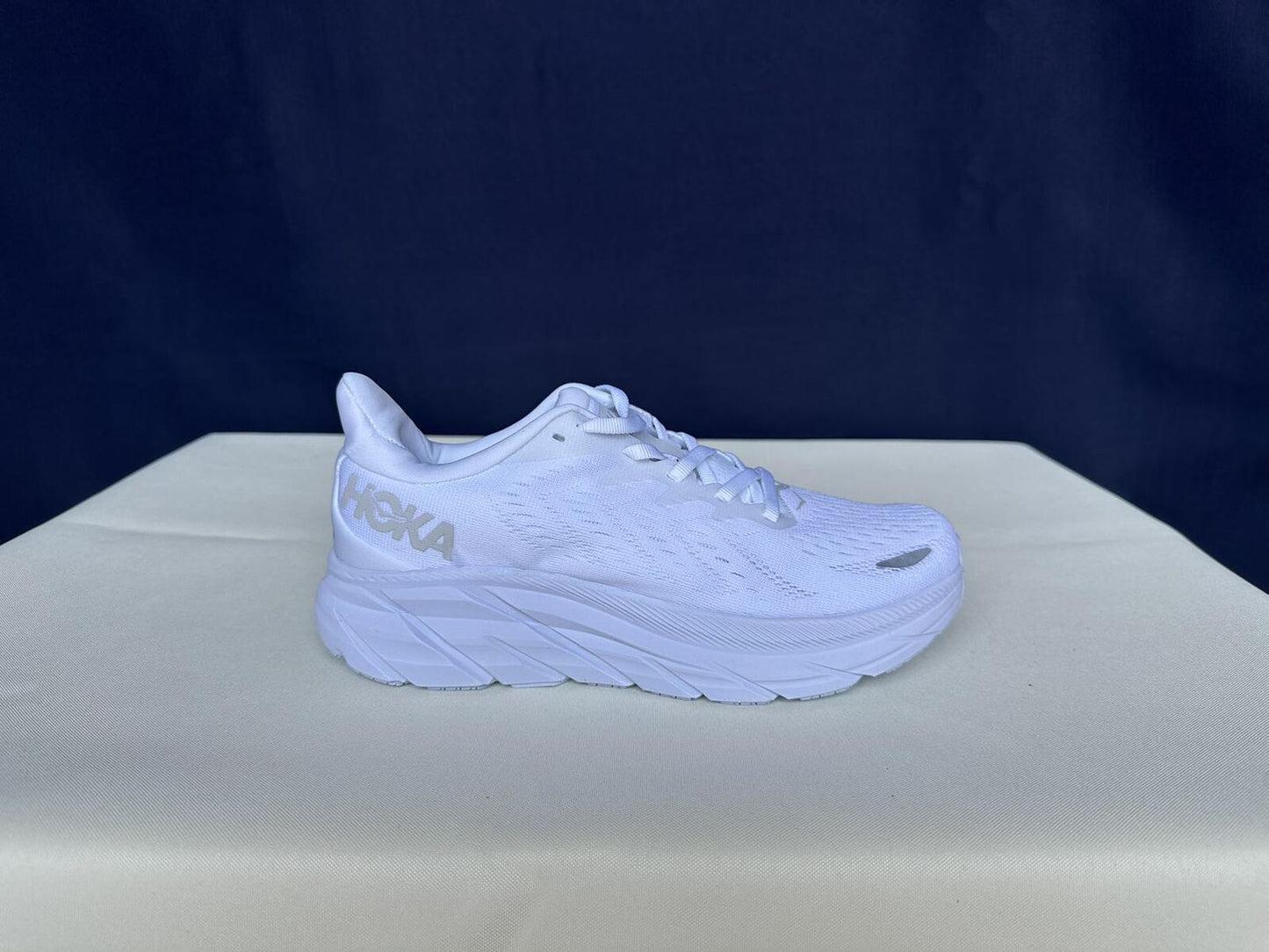 Size 6B- Hoka Women Clifton 8 White/White Run Sneakers Shoes