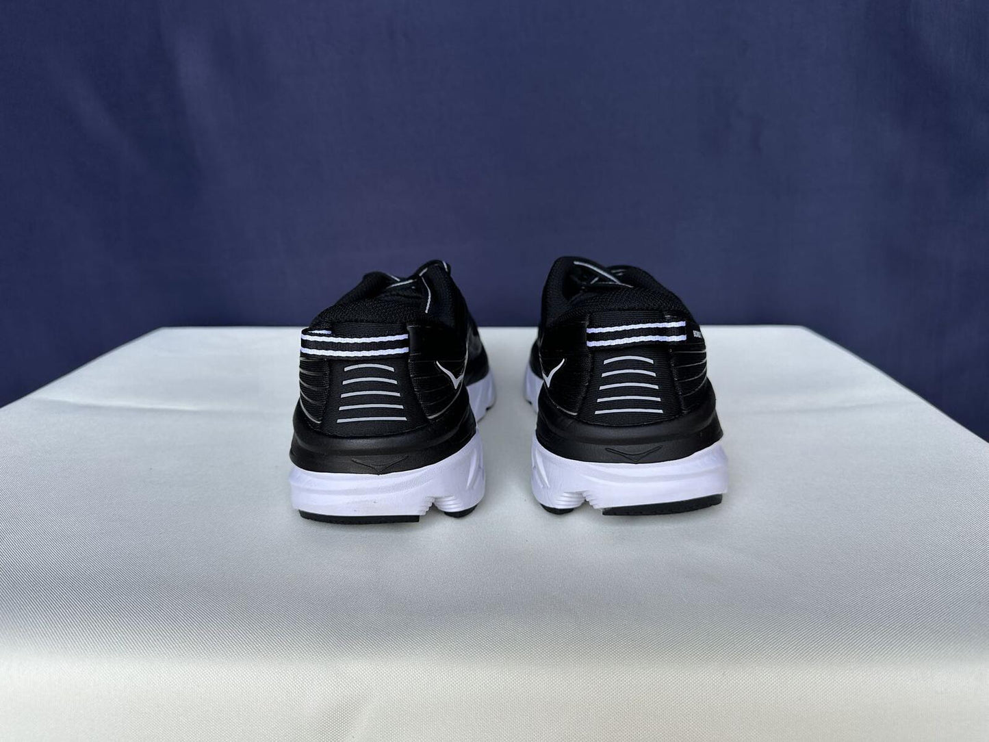 Size 7.5- Hoka Women Bondi 7 Black White Running Shoes Sneaker