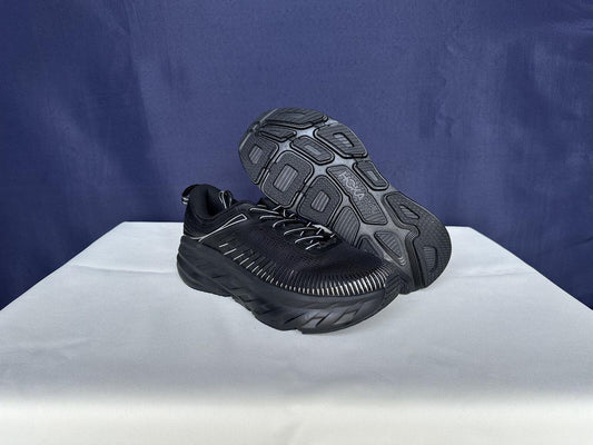 Size 9- Hoka Women Bondi 7 Black Black Running Shoes Sneakers