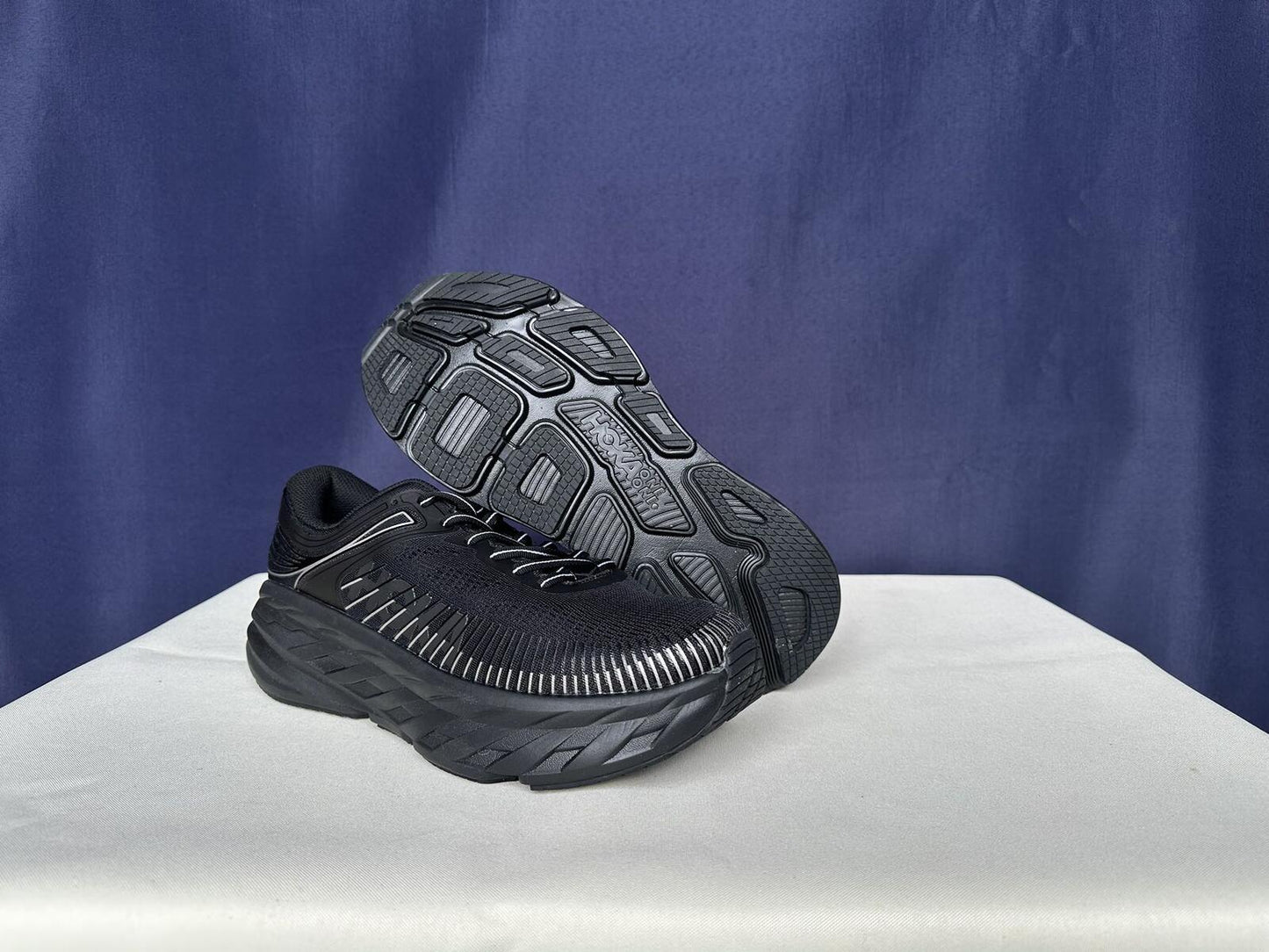 Size 11 - Hoka Women Bondi 7 Black Black Running Shoes Sneakers